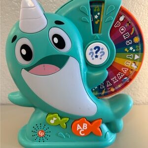 Fisher-Price Teal and White Narwhal Learning Toy